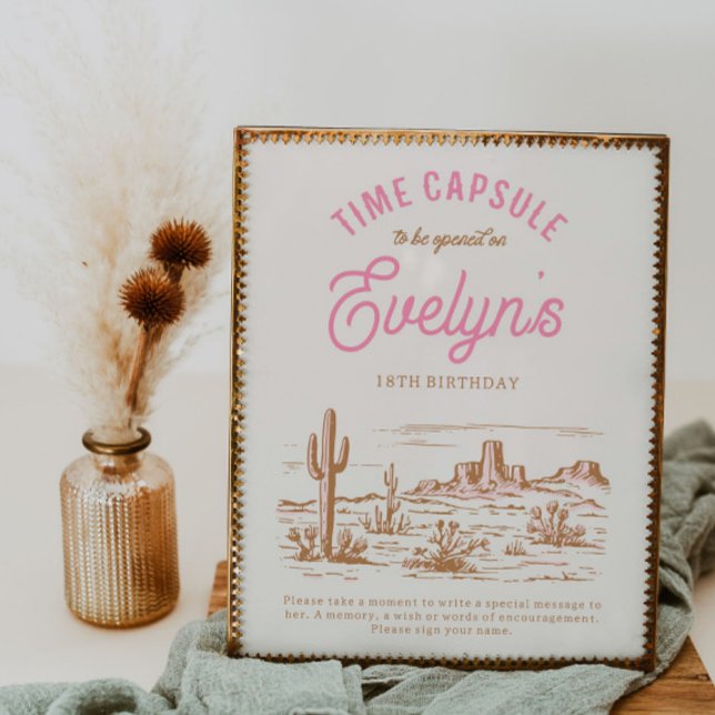 Cowgirl Time Capsule Sign | Girl's Western Party (Creator Uploaded)