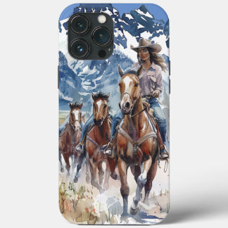 Cowgirl trailblazer phone case. iPhone 13 pro max case
