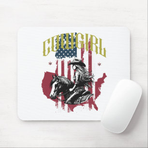 COWGIRL USA MOUSE MAT