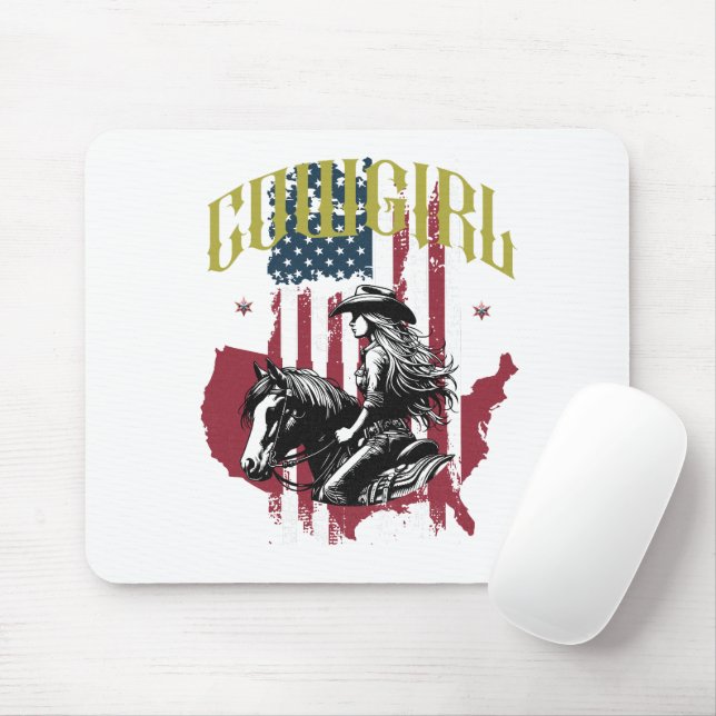 COWGIRL USA MOUSE MAT (With Mouse)