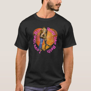 Cowgirl Valentine Cowboy Dreams Romantic Rip Horse T-Shirt