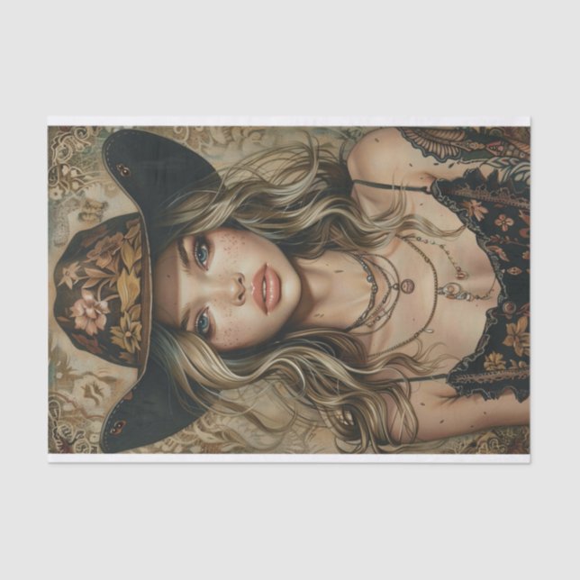 Cowgirl Vibes17 Tissue Paper (Front)