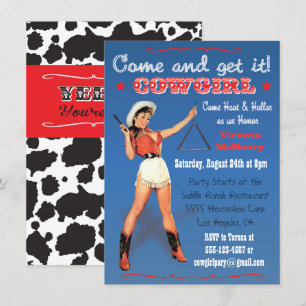Cowgirl Western Bachelorette / Bridal Party Invite