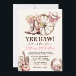 Cowgirl Western Birthday 21st, 30th, 40th Invitation<br><div class="desc">Cowgirl Boot Floral Western Invitation.
Rustic 21st,  30th,  or 40th Western Cowgirl Birthday.</div>
