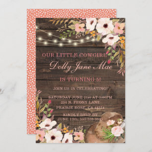 Cowgirl Western Boho Birthday Invitation