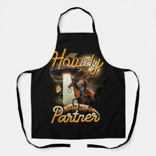 Cowgirl Western Country Alien Cowboy UFO Howdy Par Apron