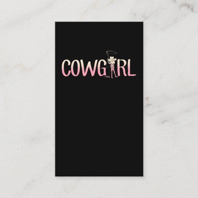 Cowgirl Western Hat Country Woman Rodeo Riding Business Card (Front)