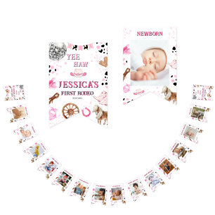 Cowgirl Wild West 1st Rodeo Ranch Birthday Party Bunting