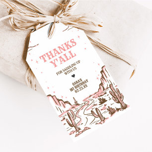 Cowgirl Wild West Rodeo Birthday Party Favour Tags