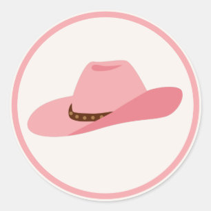 Cowgirl Wild West Rodeo Ranch Birthday Party Decor Classic Round Sticker