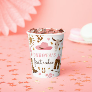 Cowgirl Wild West Rodeo Ranch Birthday Party Decor Paper Cups