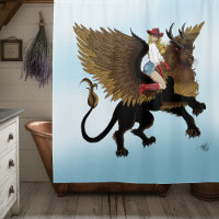 Cowgirl Winged Lion Fantasy Red