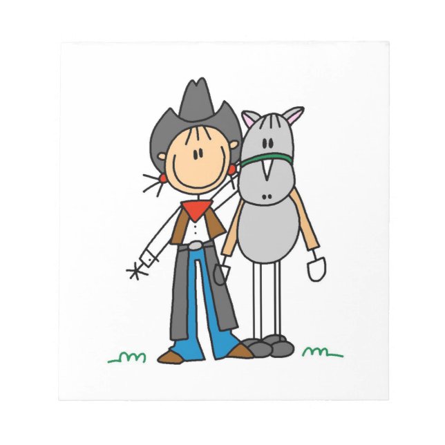 Cowgirl With Horse T-shirts and Gifts Notepad (Front)