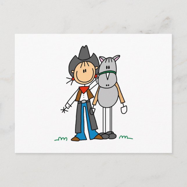 Cowgirl With Horse T-shirts and Gifts Postcard (Front)