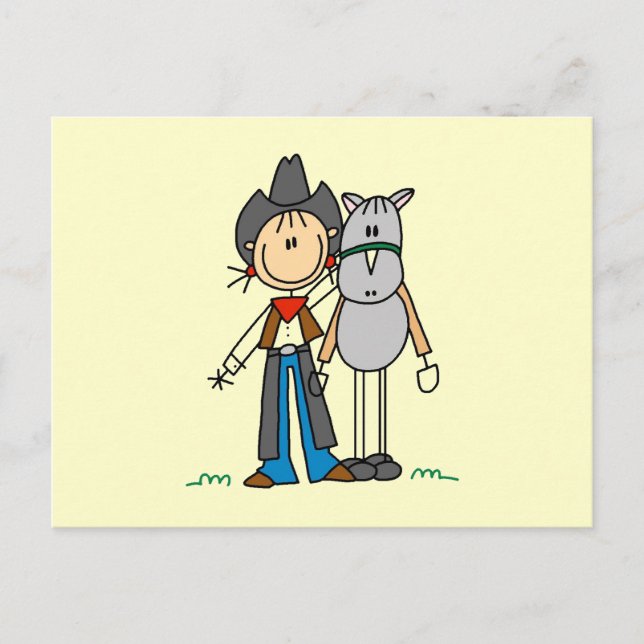 Cowgirl With Horse T-shirts and Gifts Postcard (Front)