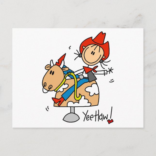 Cowgirl Yee Haw Tshirts and Gifts Postcard (Front)