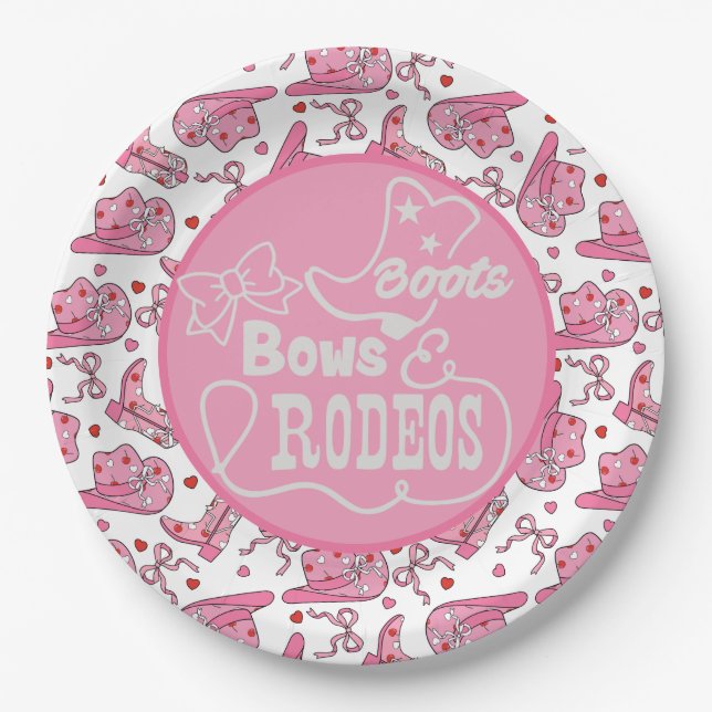 Cowgirl's Birthday  Paper Plate (Front)