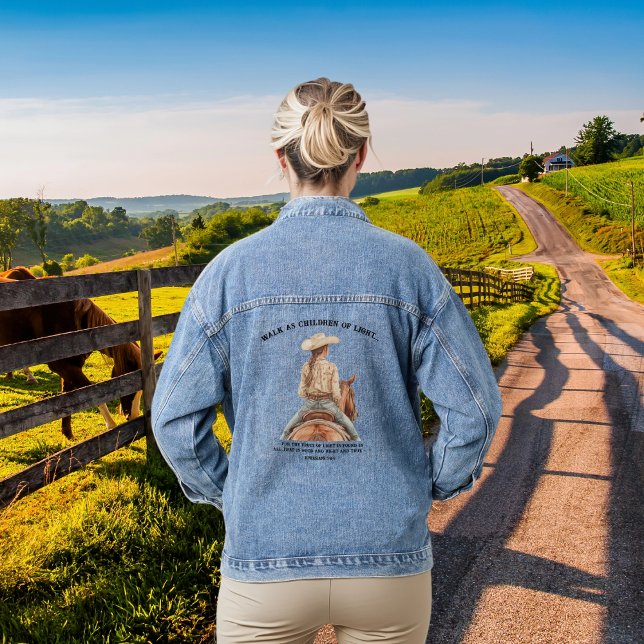 Cowgirl's Inspirational Jean Jacket (Creator Uploaded)