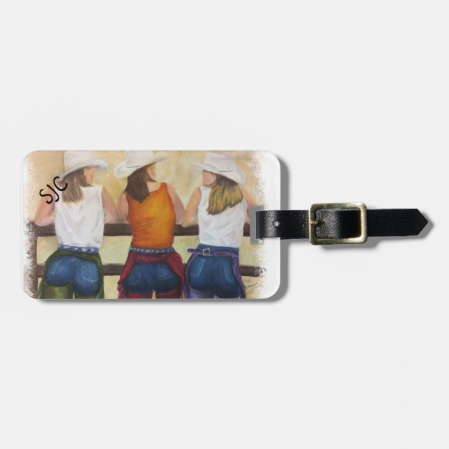 COWGIRLS PERSONALIZED LUGGAGE TAG (Front Horizontal)
