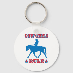 Cowgirls Rule (red/blue) Key Ring