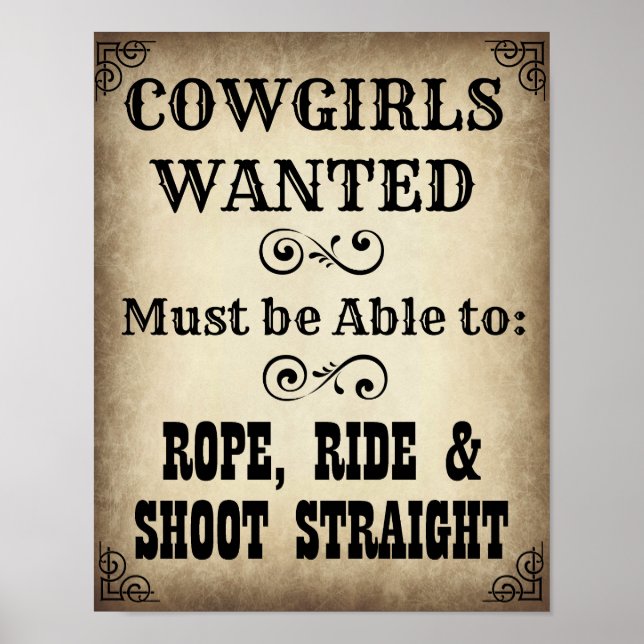 Cowgirls Wanted Poster (Front)