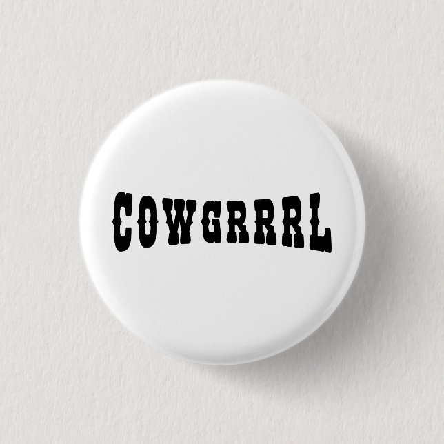 COWGRRRL 3 CM ROUND BADGE (Front)