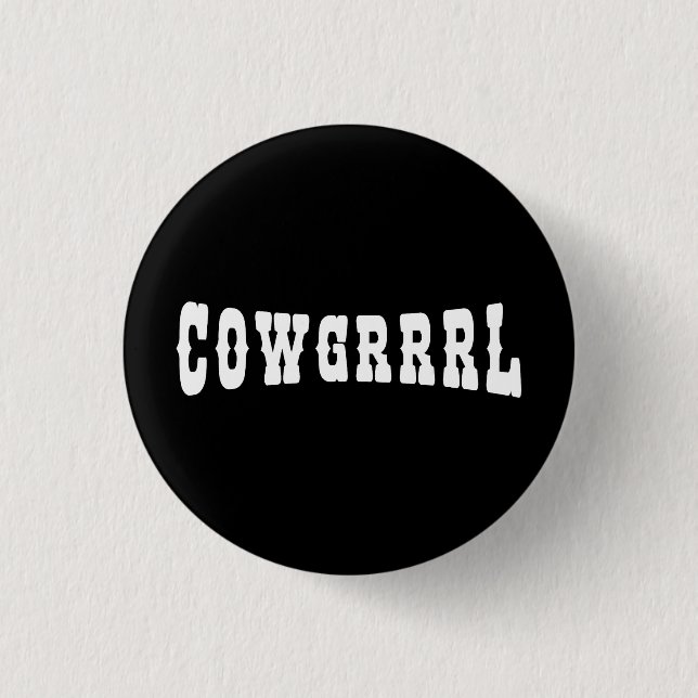 COWGRRRL 3 CM ROUND BADGE (Front)