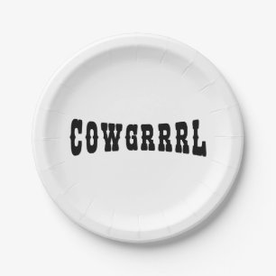 COWGRRRL PAPER PLATE