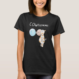 Cowgummi Cow I Chewing Gum Word Game Fun Animal Mo T-Shirt