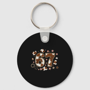 Cowhide 67 Design  Key Ring