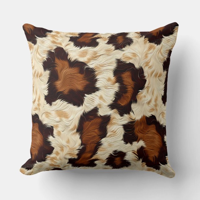 Cowhide Accent Pillow  (Front)