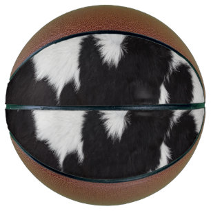 Cowhide Black White  Basketball