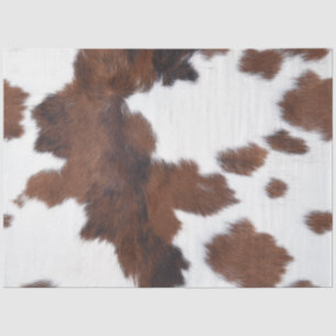 Cowhide Brown and White  Tissue Paper