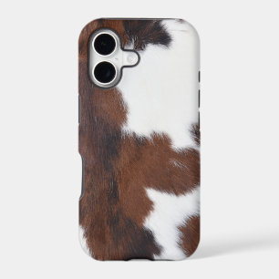 Cowhide Brown White Case-Mate iPhone Case