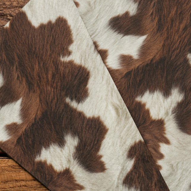 Cowhide Brown White Leather Cow Fur Tissue Paper (Creator Uploaded)