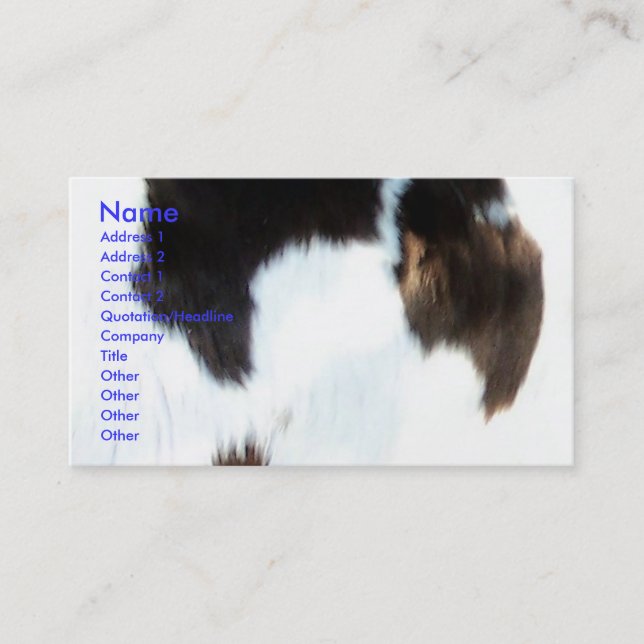 Cowhide Business Card (Front)
