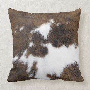 Cowhide Decorative Throw Cushions Zazzle Uk