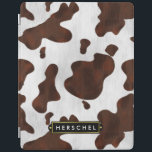 Cowhide Faux Western Leather Spotted Personalised iPad Smart Cover<br><div class="desc">Whether you're a rancher, a cowboy / cowgirl or just someone who loves American old west themes, this spotted brown and white cow hide pattern iPad cover is perfect for matching your western style. The animal print graphic is made to look like the fur / hair of cattle. This beautiful,...</div>