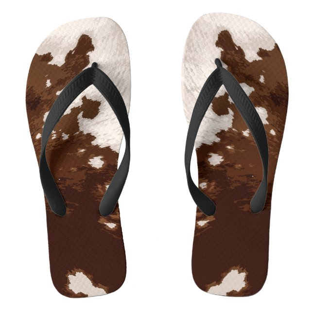 COWHIDE FLIP FLOPS (Footbed)