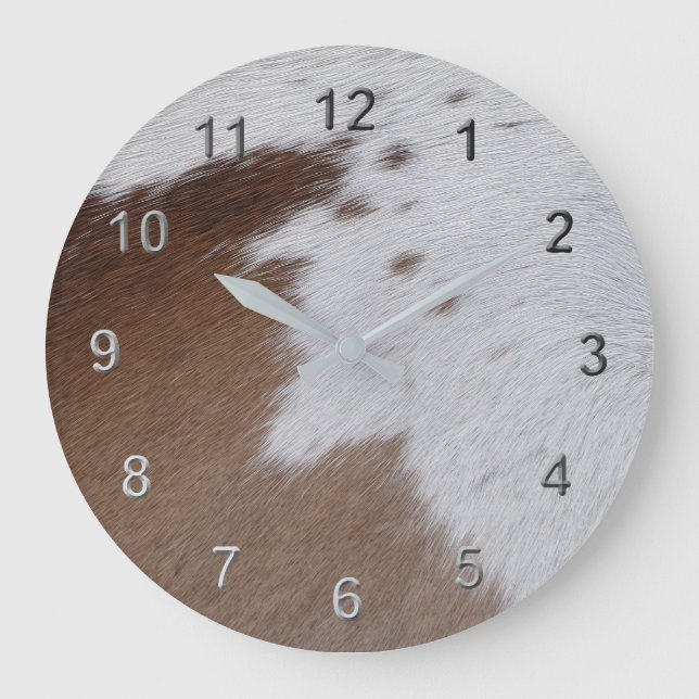 Cowhide Large Clock (Front)