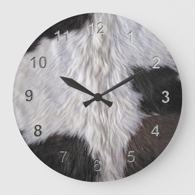 Cowhide Large Clock (Front)