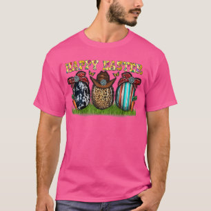 Cowhide Leopard Easter Eggs Gemstone Cowboy Hat We T-Shirt