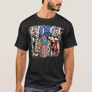 Cowhide Let's Get Lit America 4th Of July T-Shirt