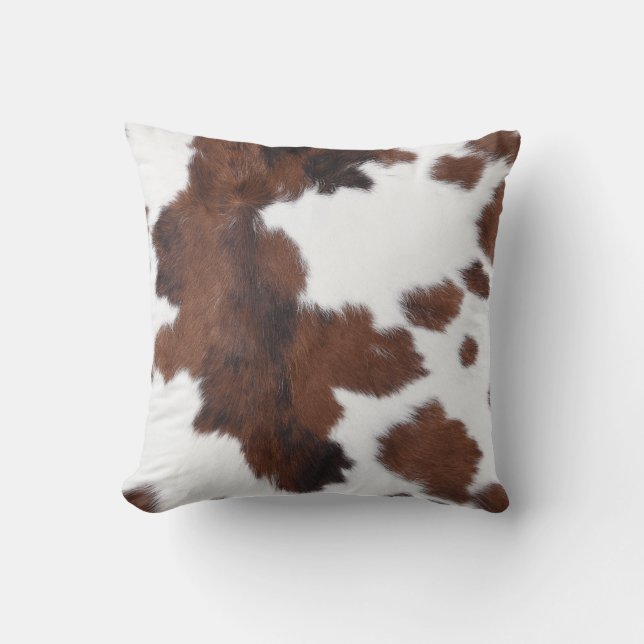 Cowhide Pattern Throw Pillow (Front)