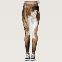 Cowhide print leggings