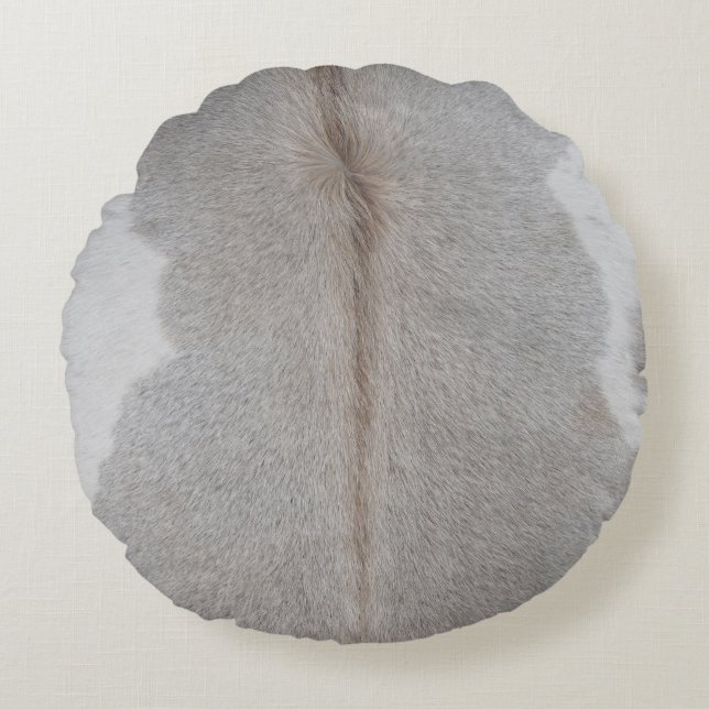 Cowhide Round Cushion (Front)