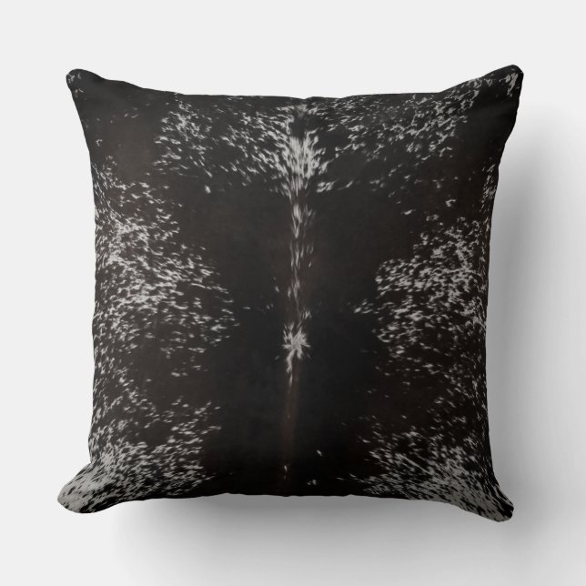 Cowhide Tan and White Pattern Rustic Western Cushion (Front)