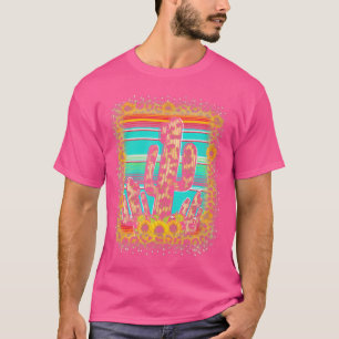 Cowhide Texas Cactus Serape Western Rodeo Horse Lo T-Shirt