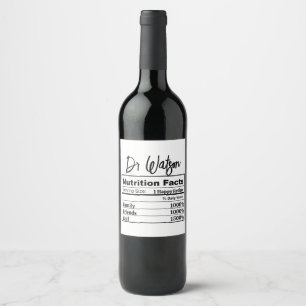 Coworker Appreciation Boss Thank You Doctor Lawyer Wine Label