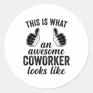 Coworker Birthday Employee Farewell Goodbye Going Classic Round Sticker